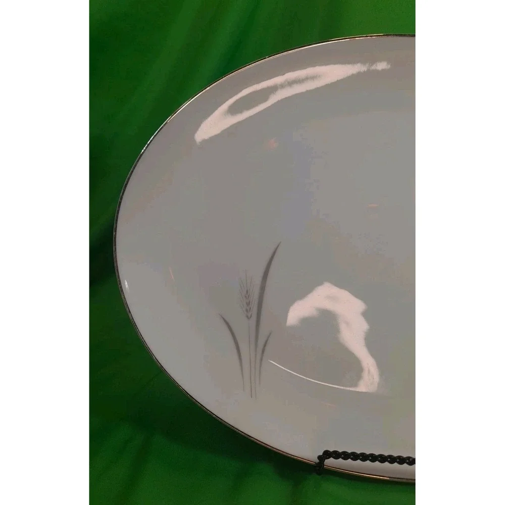 Platinum Wheat‎ Fine China Made In Japan Oval Serving Platter 14